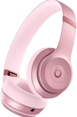 Beats Solo 4 – Wireless On-Ear Bluetooth Headphones, Up to 50-Hour Battery Life, Ultra-Lightweight Comfort, Powerful and Balanced Sound, Apple & Android Compatible – Amazon Exclusive Metallic Pink